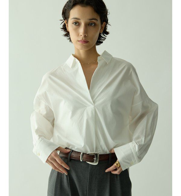 Drawing Numbers「【Drawing Numbers】スキッパーロングスリーブシャツ」|シャツ・ブラウス|