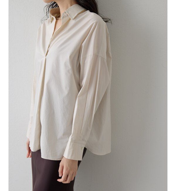 Drawing Numbers「【Drawing Numbers】スキッパーロングスリーブシャツ」|シャツ・ブラウス|