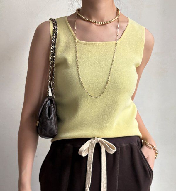  「スクエアニットタンク」|ニット・セーター|