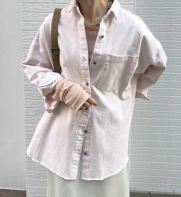  「【新色追加】ダメージデニムシャツ」|シャツ・ブラウス|