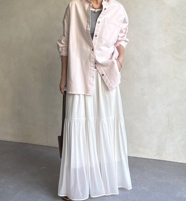  「【新色追加】ダメージデニムシャツ」|シャツ・ブラウス|