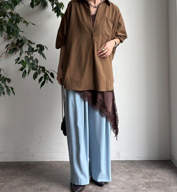  「【累計販売数3万枚突破/21色4サイズ展開！】タックワイドパンツ」|チノ|