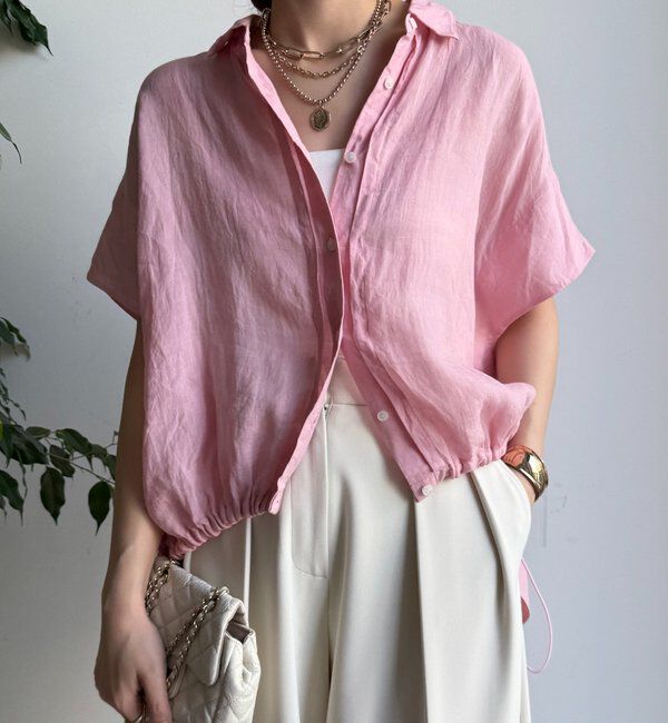  「リネンドロストフレンチシャツ」|シャツ・ブラウス|