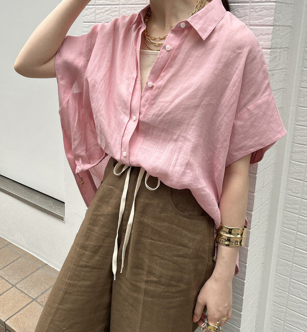  「リネンドロストフレンチシャツ」|シャツ・ブラウス|