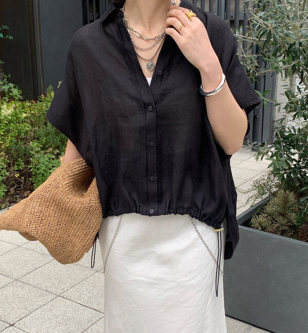  「リネンドロストフレンチシャツ」|シャツ・ブラウス|