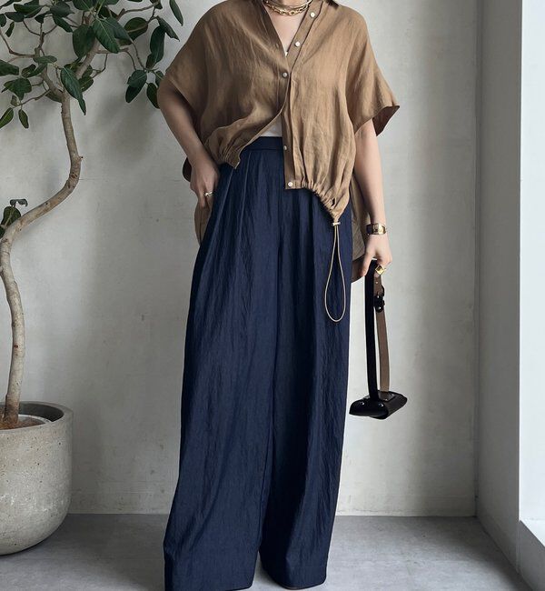  「シャンブレータックワイドパンツ」|チノ|