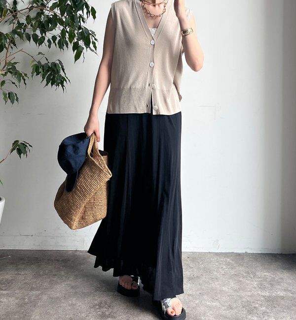  「【夏も快適！】ドライタッチカットフレアスカート」|スカート|