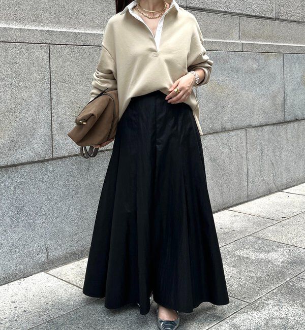  「【インフルエンサー OKOCHI企画】シャツ襟ラガースウェットトップス」|Tシャツ・カットソー|