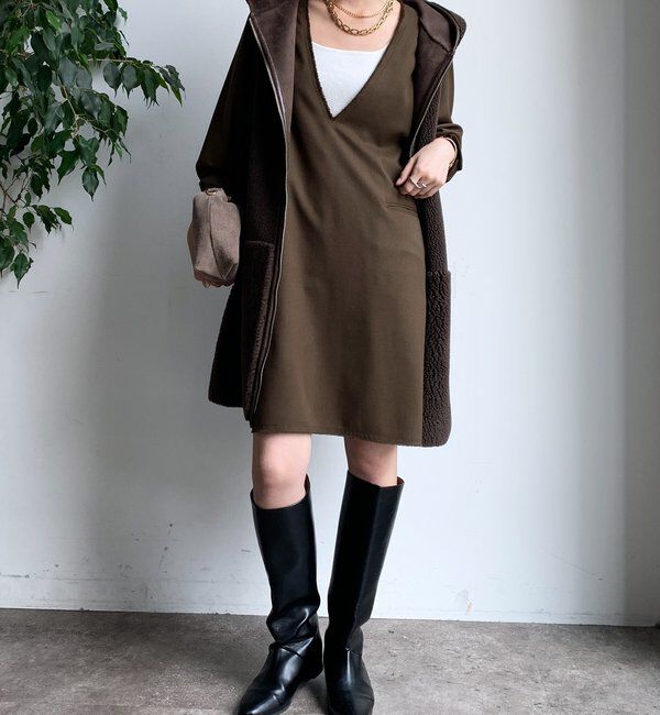  「深Vチュニックワンピース」|ワンピース|