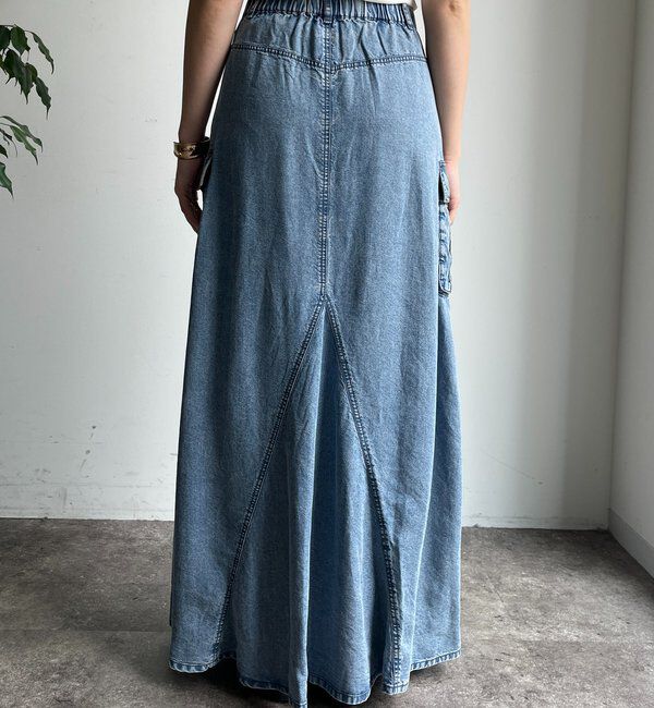  「リヨセルデニムカーゴスカート」|スカート|