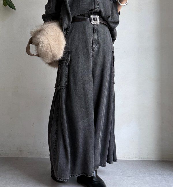  「リヨセルデニムカーゴスカート」|スカート|