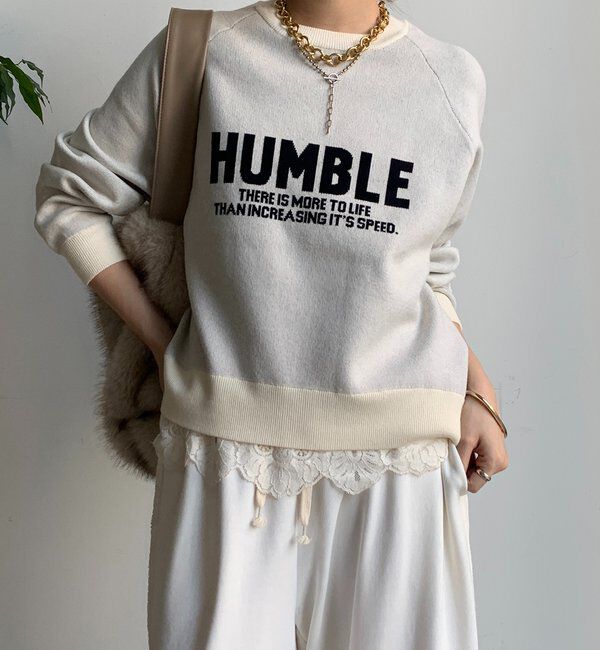  「インターシャロゴニット」|ニット・セーター|