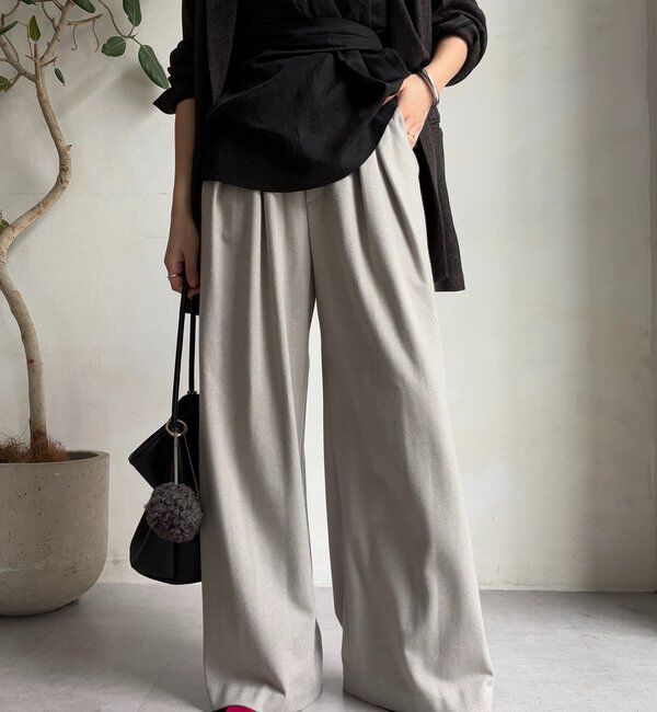  「ウォームタックワイドパンツ」|チノ|