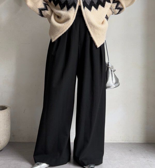  「ウォームタックワイドパンツ」|チノ|