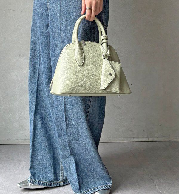  「ポーチ付シェル型ボストン」|トートバッグ|グリーン