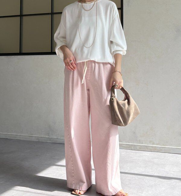  「袖ニット切替ドロストジョーゼットブラウス」|シャツ・ブラウス|