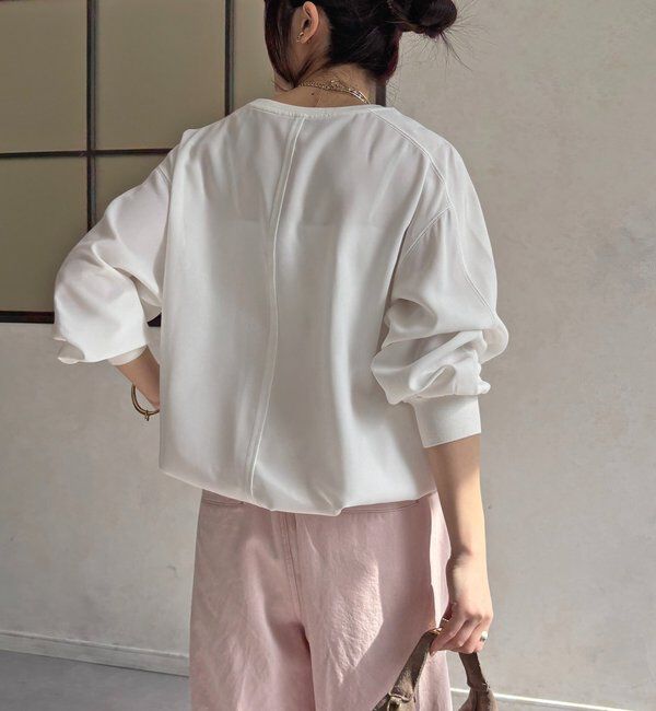  「袖ニット切替ドロストジョーゼットブラウス」|シャツ・ブラウス|