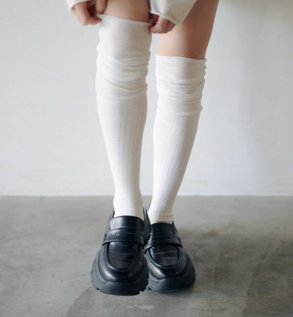  「【新色追加】2WAYハイソックス」|ソックス|ホワイト