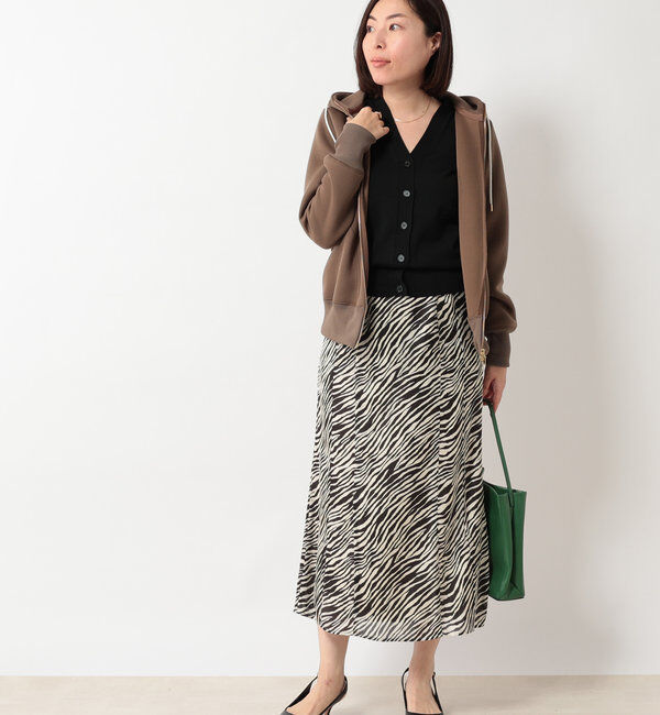  「【WEB限定/キレイめ上品】スポンジダンボールZIPパーカーカットソー」|パーカー|