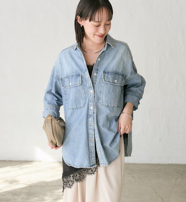  「【ベストセラー】【MONN.:.(モン)】ビッグデニムシャツ」|シャツ・ブラウス|