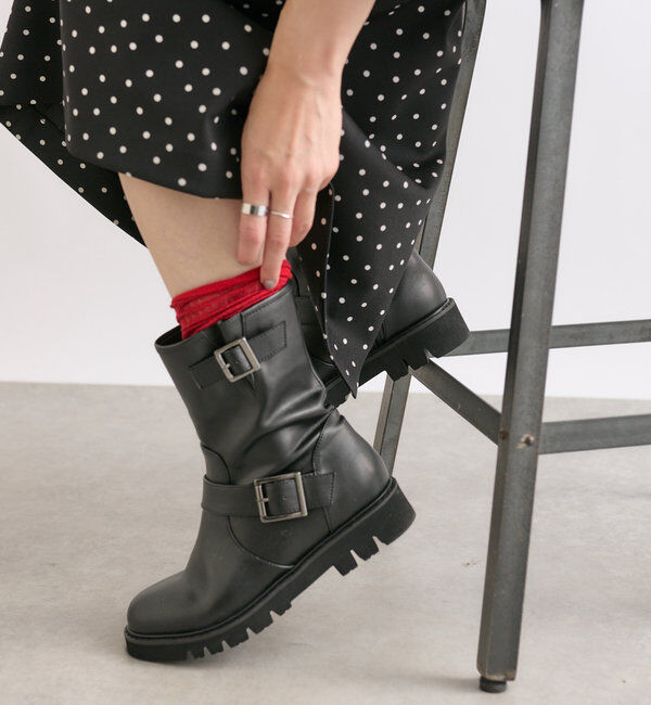  「【R.good(アールドットグッド)】エンジニアブーツ」|ショートブーツ|