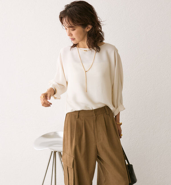  「ドルマンターンバックブラウス」|シャツ・ブラウス|