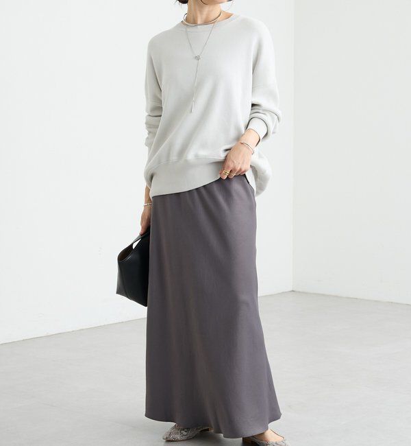  「【セットアップ対応】コットンスムースラウンドヘムニット」|ニット・セーター|