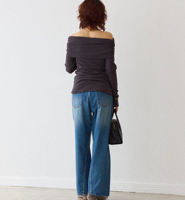  「【女性らしい抜け感】シアーテレコオフショルカットソー」|Tシャツ・カットソー|