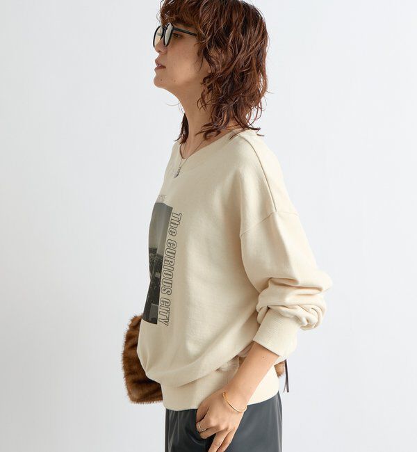  「【大人カジュアルに】2wayPhotoスウェット」|Tシャツ・カットソー|