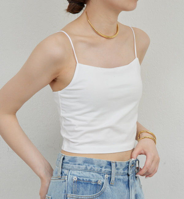  「【La nature linge】ショートベアキャミソール」|Tシャツ・カットソー|ホワイト