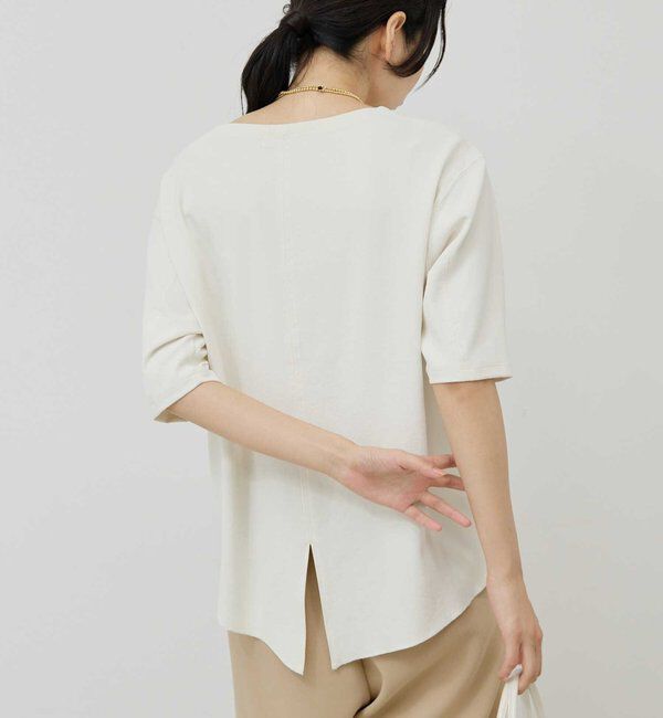  「バックスリットハーフスリーブブラウス」|シャツ・ブラウス|