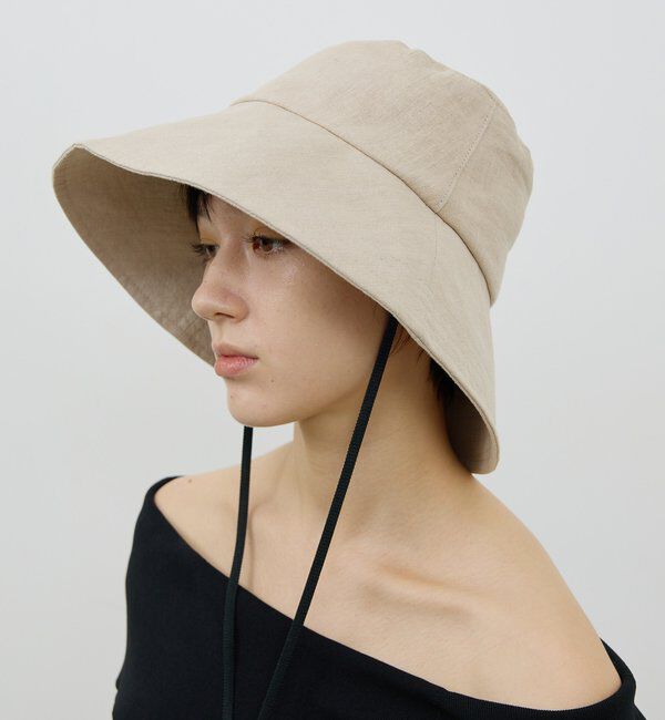  「ワイドブリムハット」|ハット|ベージュ