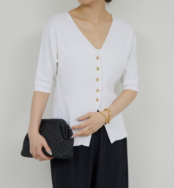  「【手洗い可】ペプラムニットカーデ」|ニット・セーター|