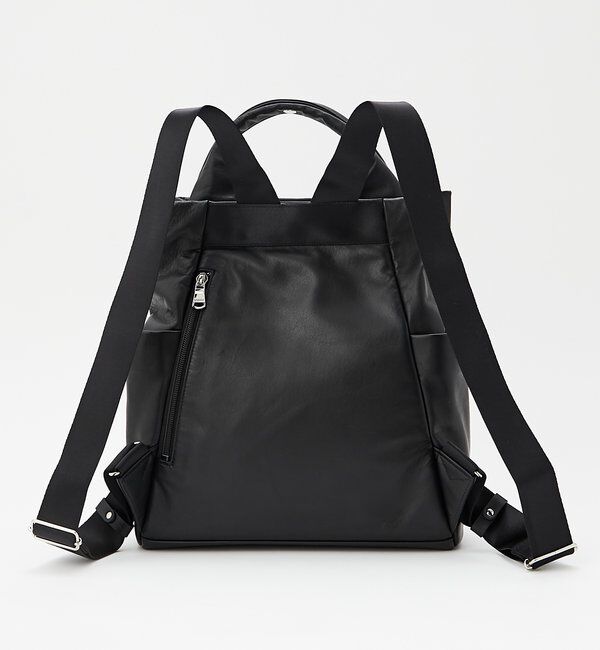  「レザー2ハンドルリュックサック」|リュック|