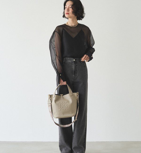  「エンボスモノグラム2WAYタウントートバッグ」|トートバッグ|