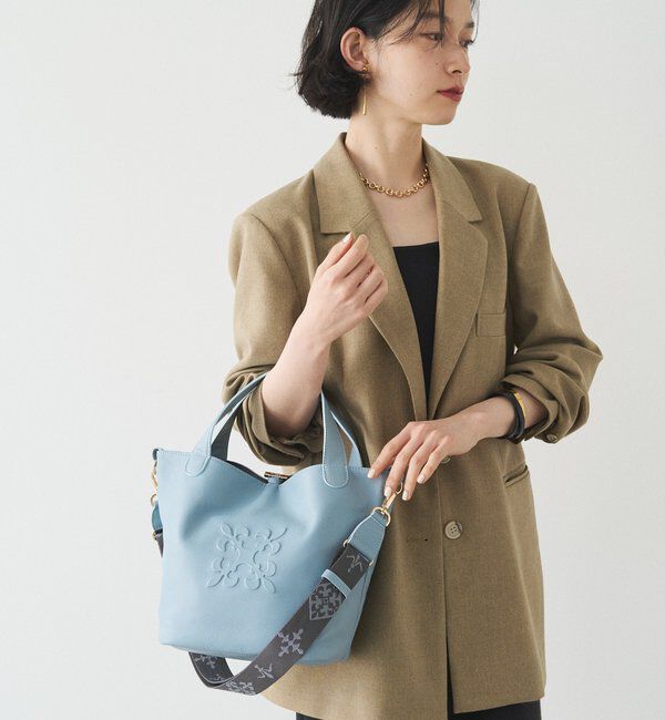  「エンボスモノグラム2WAYタウントートバッグ」|トートバッグ|