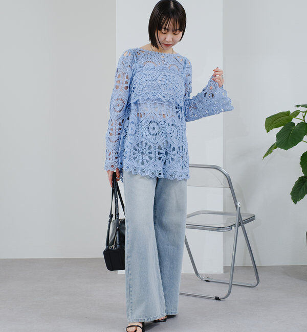  「【新色ブルー登場！】フレアデニム」|デニム|