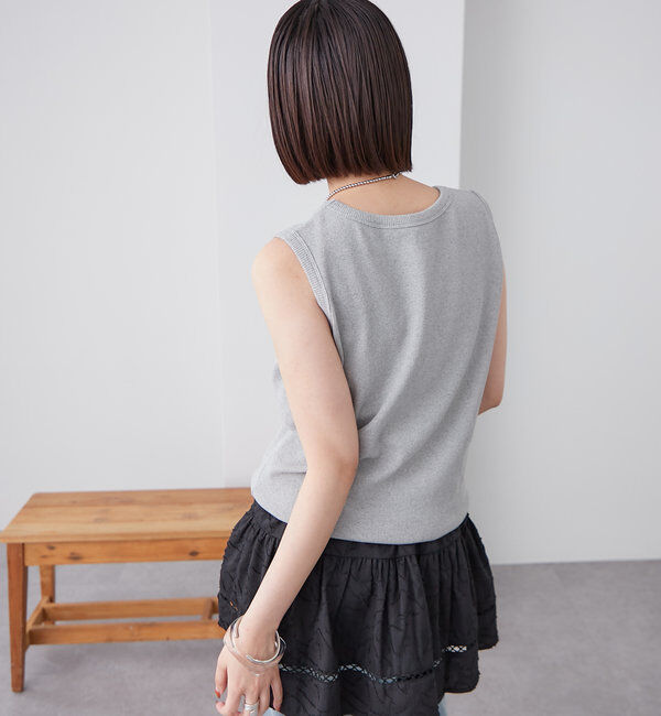  「テレコスリーブレスT」|キャミソール|
