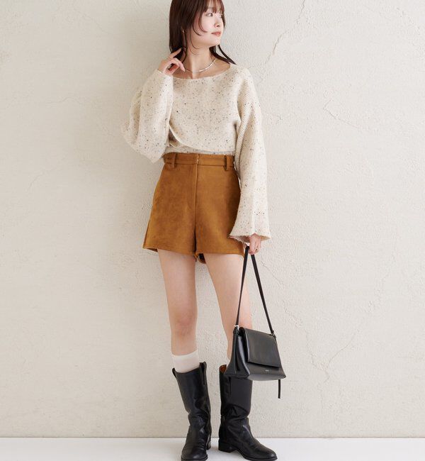  「フェイクスウェードショートパンツ」|チノ|