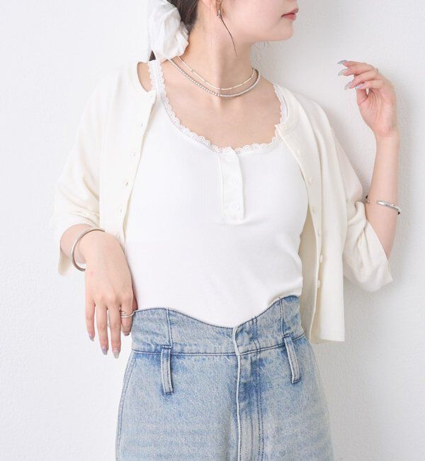  「パット付きボーダーキャミ」|キャミソール|