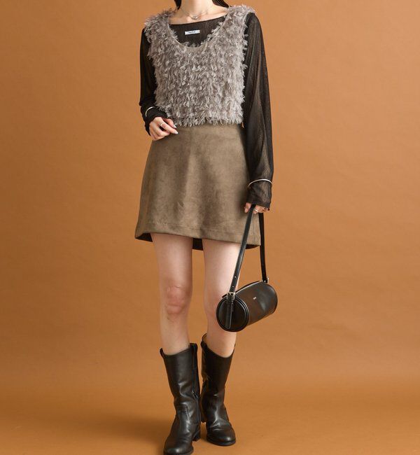  「フェイクスウェードミニスカパン」|スカート|