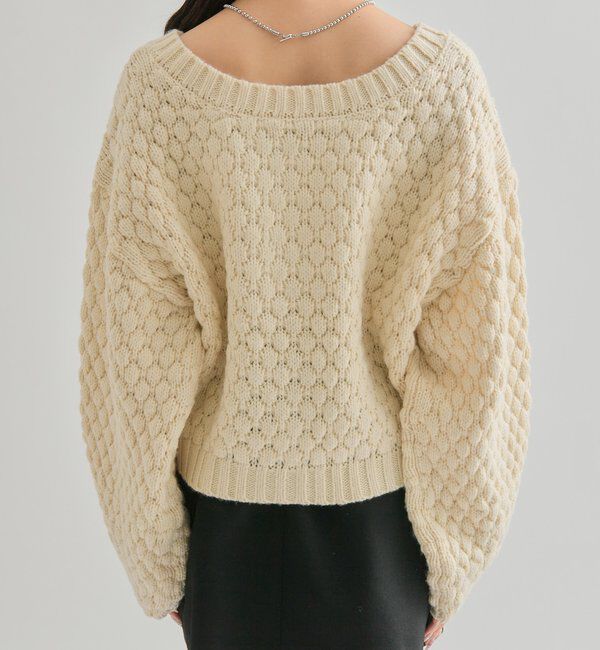  「ポコポコニットカーディガン」|カーディガン|