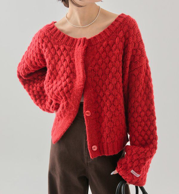  「ポコポコニットカーディガン」|カーディガン|