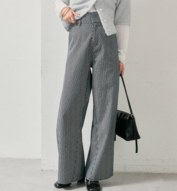  「【バックスタイルがポイント！新色ネイビー】バックシャンカーブデニム」|デニム|