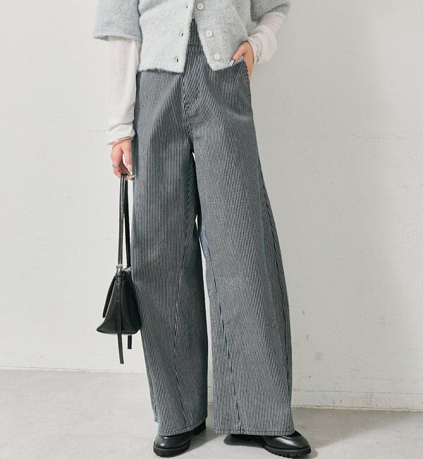  「【バックスタイルがポイント！新色ネイビー】バックシャンカーブデニム」|デニム|