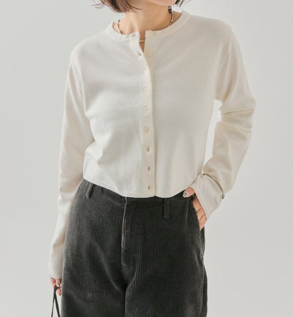  「チビボタン長袖カーディガン」|カーディガン|