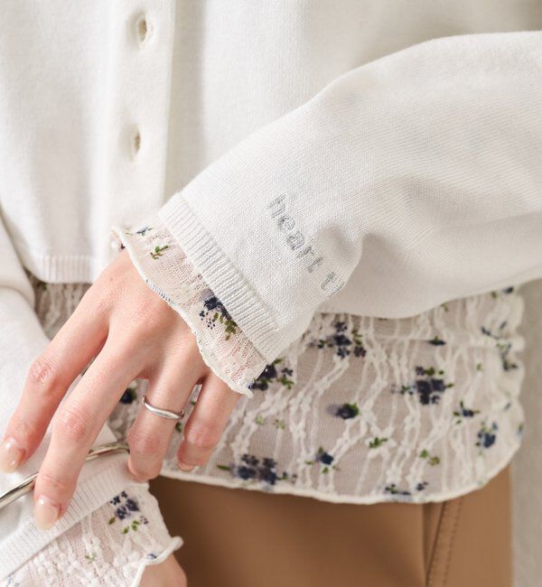  「チビボタン長袖カーディガン」|カーディガン|