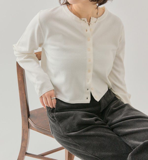  「チビボタン長袖カーディガン」|カーディガン|