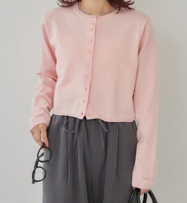  「チビボタン長袖カーディガン」|カーディガン|