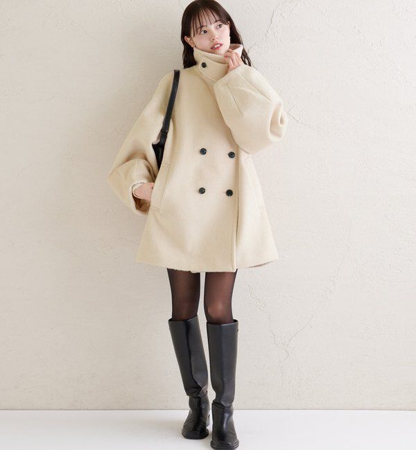  「ウール混 シャギーミドルコート」|その他|